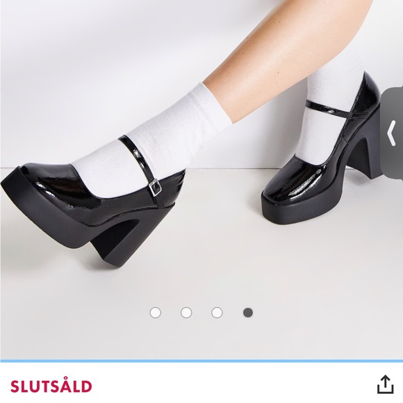 ASOS Shiny Black Platform Mary Jane Shoes - Picture 6 of 9